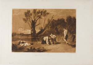 Young Anglers, levy 32 Liber Studiorumilta tekijältä Joseph Mallord William Turner