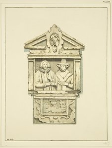Muistomerkki St Thomasin kirkkopihalla (akvarelli paperille) tekijältä Joseph Manning