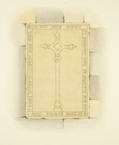 Hautakivi Canyngesin haudan edessä St Mary Redcliffessä (akvarelli paperille) tekijältä Joseph Manning