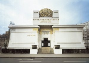 OLBRICH, Joseph Maria (1867-1908). Wienin Secession Building. 1898. ITÄVALTA. Wien. Julkisivu. Wienin istunto. Arkkitehtuuri.