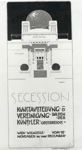 Mainosjuliste Itävallan taiteilijoiden Secession-näyttely, 1898 (värillinen litho)