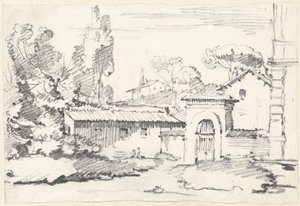 Sisäänkäynti Villa Giulian puutarhaan tekijältä Joseph Marie Vien