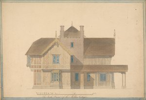 Millerin mökki Chatsworthissa: South Front Elevation tekijältä Joseph Michael Gandy