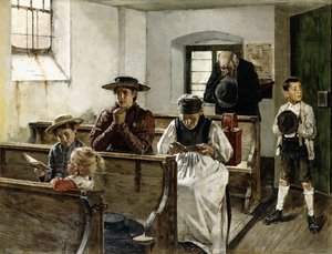 Perhe rukouksessa tekijältä Joseph Molitor Von Muhlfeld