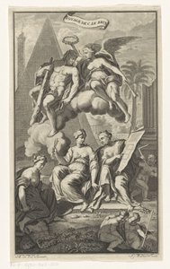 Hercules kruunasi Victoria Voyage de C. le brun (otsikko esineessä) Nimisivu: Cornelis de Bruyn, Voyage au Levant, 1700 tekijältä Joseph Mulder