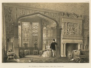 Erkkeri-ikkuna piirustushuoneessa, Lyme Hall, Cheshire