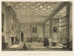 Piirustussali, Broughtonin linna, Oxfordshire
