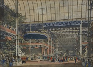 "Dickinsonin kattavista kuvista vuoden 1851 suuresta näyttelystä", julkaistu 1854 The Inauguration, 1. toukokuuta 1851 tekijältä Joseph Nash