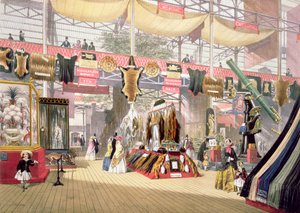 Suuri näyttely, 1851: Furs Stand, Dickinson Brothersille tekijältä Joseph Nash