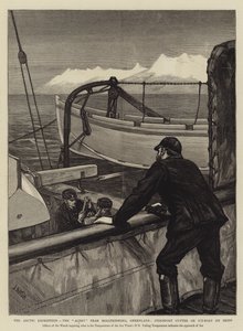 Arktinen retkikunta, varoitus lähellä Holsteinborgia, Grönlanti, Sternpost Cutter tai Ice-Boat on Skids