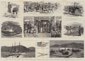 Kiinan laivue Port Hamiltonissa, Koreassa ja Port Arthurissa, Kiinan laivastoasemalla