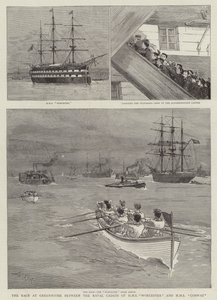 Kilpakilpailu Greenhithessä HMS Worcesterin ja HMS Conwayn merivoimien kadettien välillä
