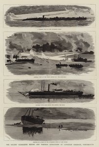 Viimeaikaiset sukellusveneiden louhinta- ja torpedotoimet Langstonin satamassa, Portsmouthissa.