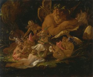 Kiekko ja keijut, "Kesäyön unelma" tekijältä Joseph Noel Paton