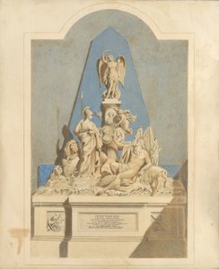 Suunnittelu Kolmen kapteenin muistomerkille, n. 1784.