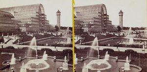 Crystal Palace Hyde Parkissa, n. 1900 (b/w kuva)
