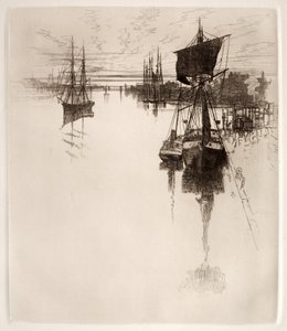 Chestnut Street Bridgen alla, Philadelphia, 1884. tekijältä Joseph Pennell
