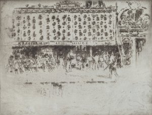 Brasserie, Au Lion Rouge, 1893. tekijältä Joseph Pennell