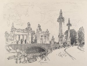 Charlottenburgin silta, 1921. tekijältä Joseph Pennell