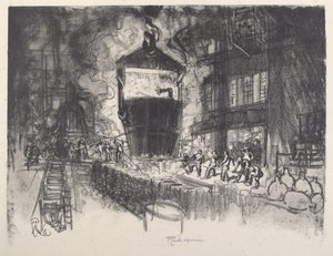Casting Shells, 1917. tekijältä Joseph Pennell