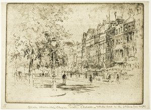 Cheyne Walk, Chelsea tekijältä Joseph Pennell