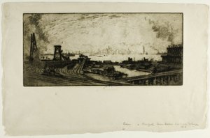 Coal Wharves, Staten Island, nro II tekijältä Joseph Pennell
