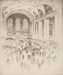 Concourse, Grand Central, New York, 1919. tekijältä Joseph Pennell