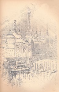 Early Evening Effect, Pariisin näyttely, 1901 tekijältä Joseph Pennell