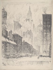 Fulton Streetiltä, 1910. tekijältä Joseph Pennell