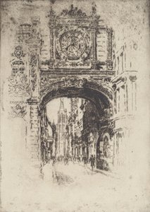 Iso kello, Rouen, 1907. tekijältä Joseph Pennell