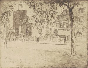 Talo, jossa Whistler kuoli, 1904. tekijältä Joseph Pennell