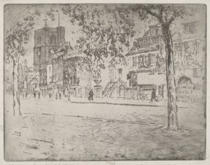 Talo, jossa Whistler kuoli, 1904. tekijältä Joseph Pennell