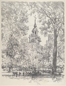 Itsenäisyysaukio ja Valtiotalo, 1912. tekijältä Joseph Pennell