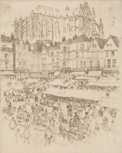 Paikka, Beauvais, 1907. tekijältä Joseph Pennell