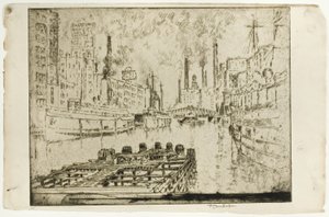 Lake Steamers, Chicago tekijältä Joseph Pennell