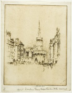 Langham Place Chapel tekijältä Joseph Pennell