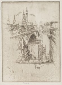 London Bridgen portaat tekijältä Joseph Pennell