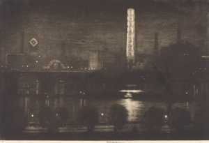 London Night, Whisky and Tea, 1909. tekijältä Joseph Pennell