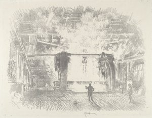 Panssarilevyn valmistus, 1916. tekijältä Joseph Pennell