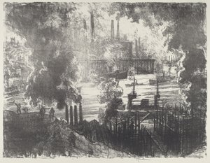 Sotatarvikejoki tekijältä Joseph Pennell
