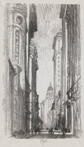 Nassau Street, #5 Iconophie Club Collectionissa tekijältä Joseph Pennell
