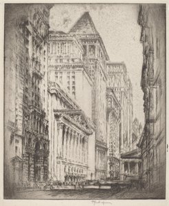 New Yorkin pörssi tekijältä Joseph Pennell