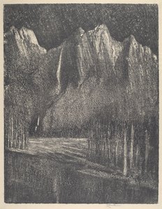 Yosemiten yö, 1912. tekijältä Joseph Pennell
