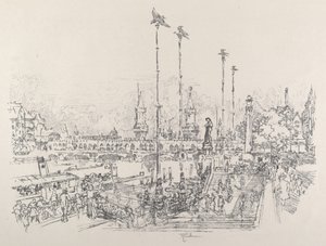 Oberbaumin silta, Berliini tekijältä Joseph Pennell