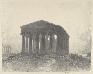 Paestum, Ilta, 1913. tekijältä Joseph Pennell