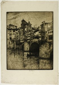 Ponte Vecchio, Firenze tekijältä Joseph Pennell