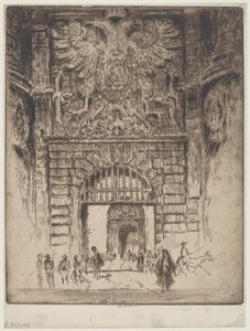 Puerta Bisagra, Madridin portti, Toledo tekijältä Joseph Pennell