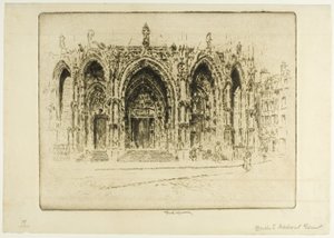 Puerta Bisagra, Madridin portti, Toledo tekijältä Joseph Pennell