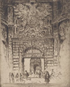 Visagara Gate, Madridin portti, Toledo, 1904. tekijältä Joseph Pennell
