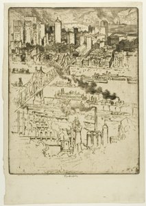 Rautatieasema, Pittsburgh tekijältä Joseph Pennell